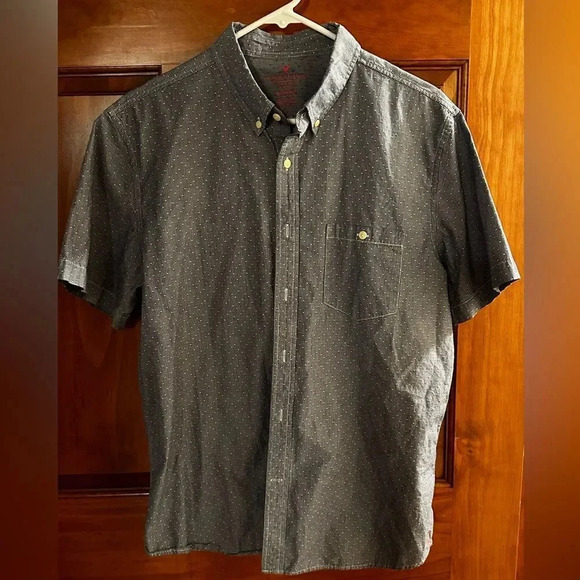 American Eagle Men’s slim fit button up size large blue and white - Picture 1 of 4